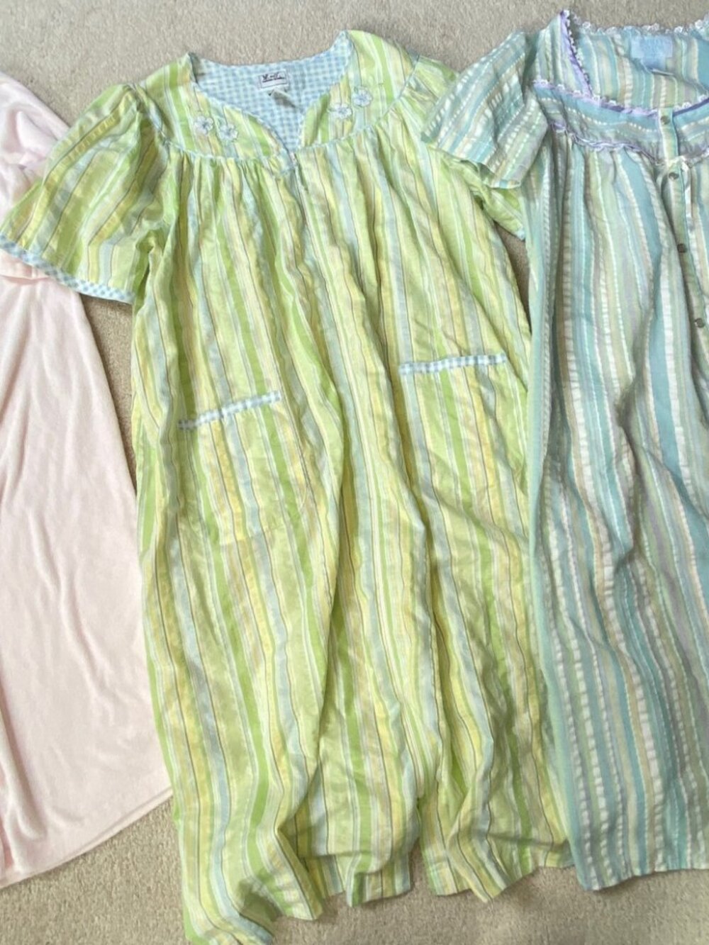 3 VTG Granny Gowns Great for Granny Hospital Stay ,Costumes, or Material Size Sm